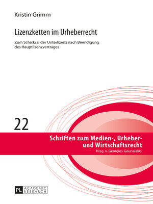 cover image of Lizenzketten im Urheberrecht